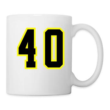 40 Zahl Trikot - Tasse - Weiß - Rechts