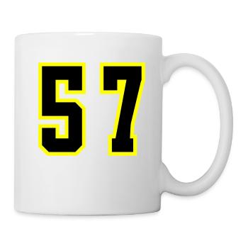 57 Zahl Trikot - Tasse - Weiß - Rechts
