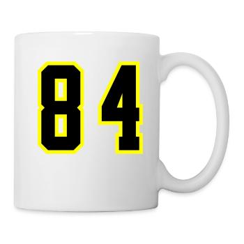84 Zahl Trikot - Tasse - Weiß - Rechts