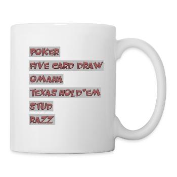 Type poker - Mug blanc - blanc - Droite
