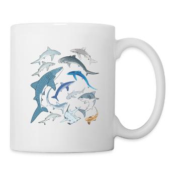 Tigerhai Blauhai Walhai Haiarten - Tasse - Weiß - Rechts