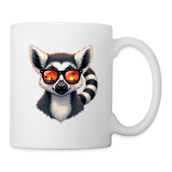 Ein stylischer Lemur mit Sonnenbrille - Tasse - Weiß - Rechts