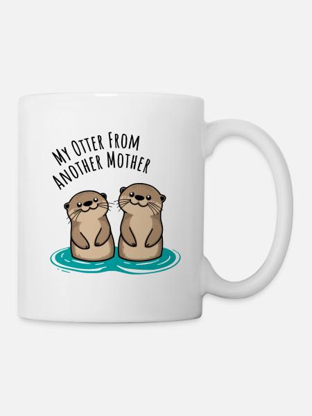 Ma loutre d’une autre mère, drôles d’amis loutre - Mug blanc - blanc