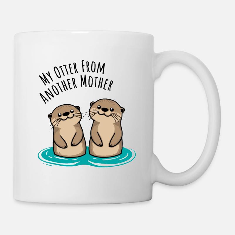 Ma loutre d’une autre mère, drôles d’amis loutre - Mug blanc - blanc