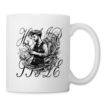 Le coiffeur sépare également les cheveux chez le coiffeur - Mug blanc - blanc - Droite
