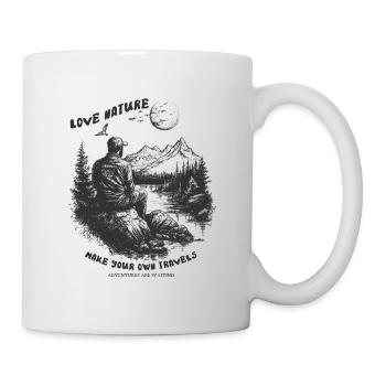 Love nature adventures - Tasse - Weiß - Rechts