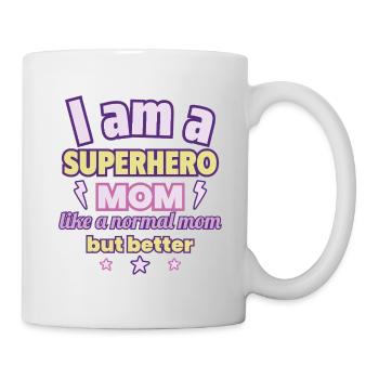 Mother Superheroine, Mother's Day Gift, Superhero - Mug - white - Right