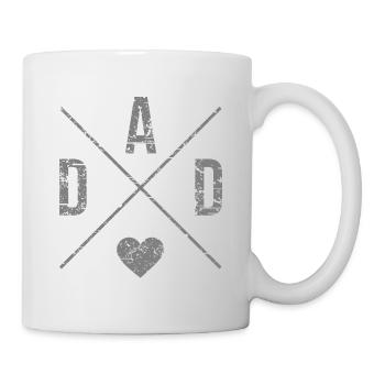Dad with Heart Dad Father's Day - Mug - white - Right