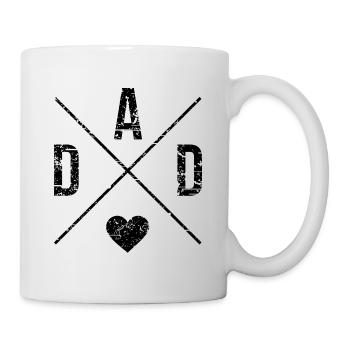 Dad with Heart Dad Father's Day - Mug - white - Right