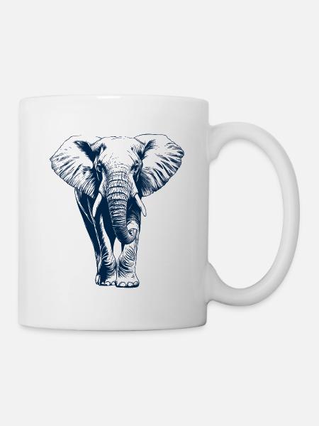 Elefant - Tasse - Weiß