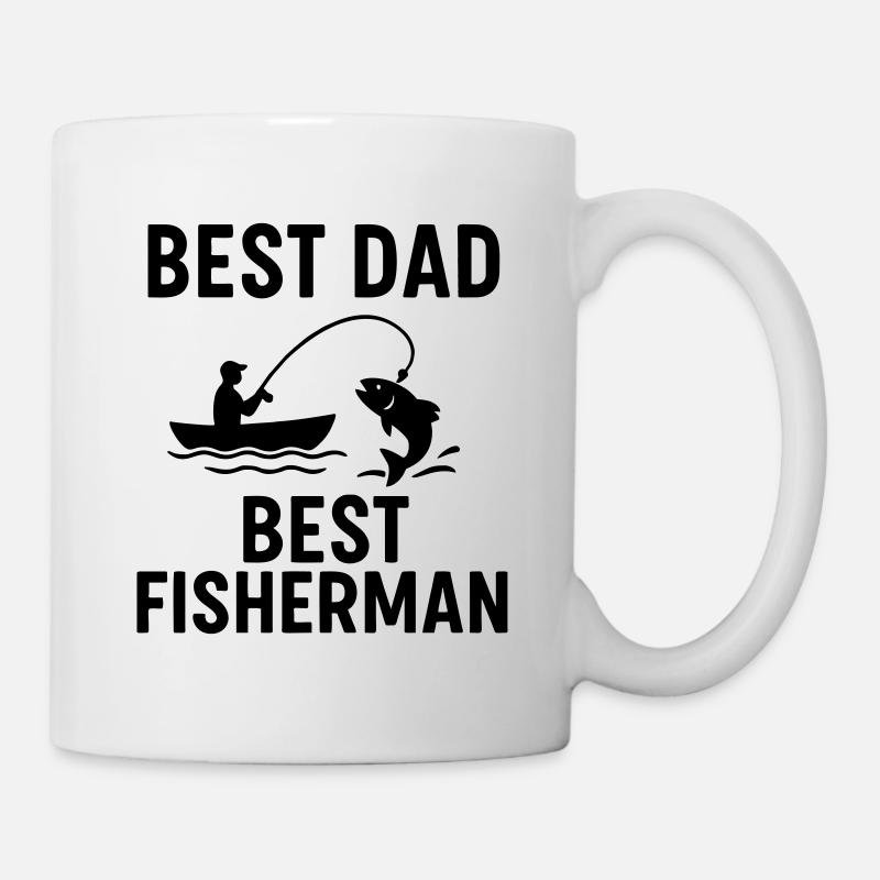 Best Dad, Best Angler, Angler, Father's Day - Mug - white