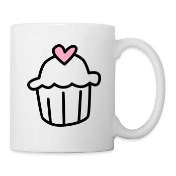 Muffin Illustration - Tasse - Weiß - Rechts