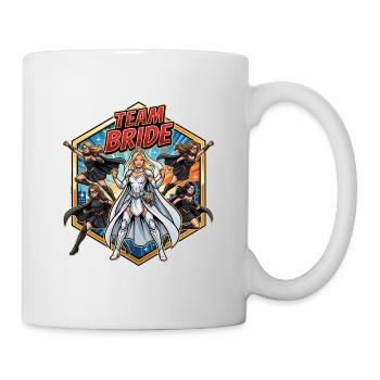 Team Bride Superheldin Comic - Tasse - Weiß - Rechts
