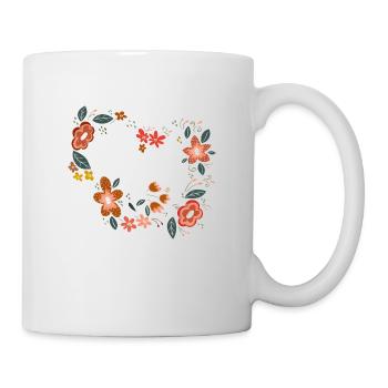 Vrille de fleur - Mug blanc - blanc - Droite