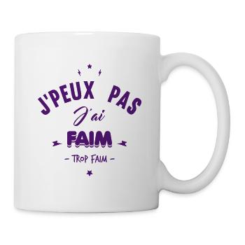 j'peux pas j'ai faim - Mug blanc - blanc - Droite