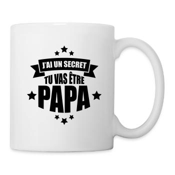j'ai un secret tu vas être papa - Mug blanc - blanc - Droite