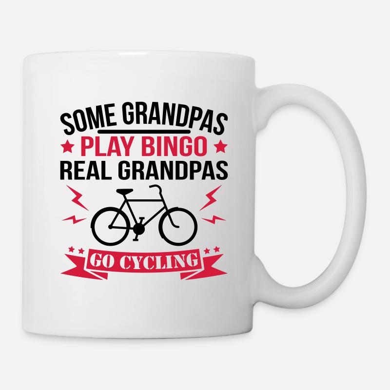 Real Grandpas Go Cycling - Tasse - Weiß