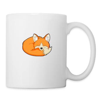 Schlafender Fuchs - Tasse - Weiß - Rechts