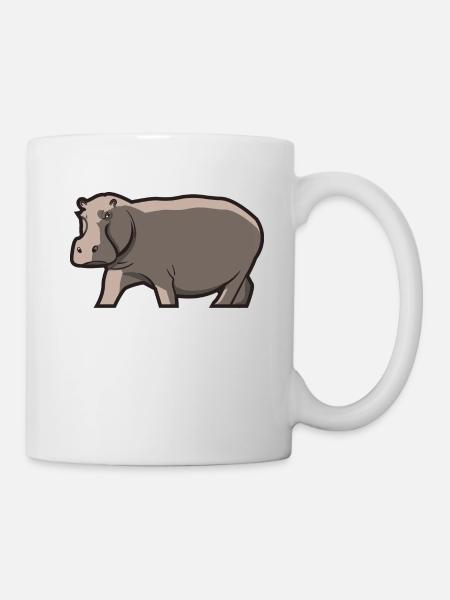 Hippopotame Hippopotame Hippopotame Cadeau - Mug blanc - blanc
