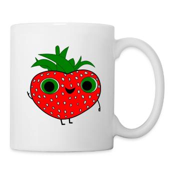 fraise - Mug blanc - blanc - Droite