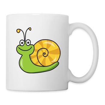 Coquille d'escargot drôle drôle cool escargot - Mug blanc - blanc - Droite
