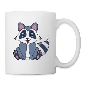 Waschbär Dachs - Tasse - Weiß - Rechts