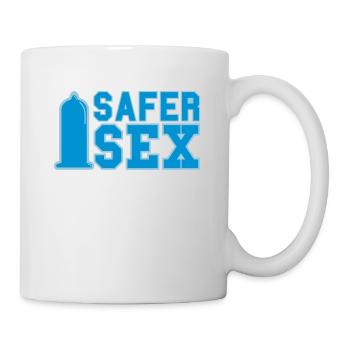 Safer Sex Kondom Condom Verhütung 2c - Mug - white - Right