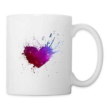 Poker Cards Heart Symbol Universe Galaxy - Mug - white - Right