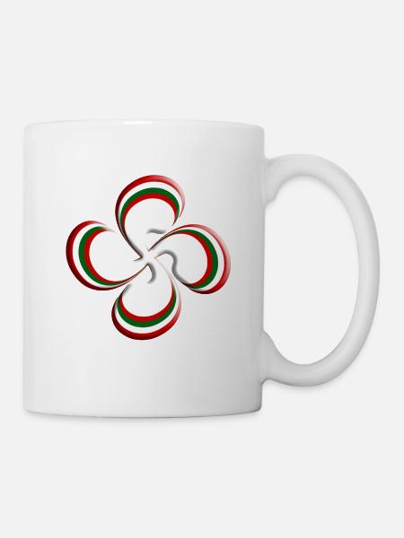 Croix Basque Lauburu 2 - Mug blanc - blanc