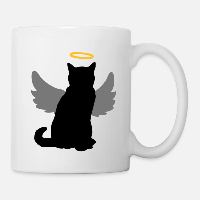 Engelskatze mit Flügeln und Heiligenschein! - Tasse - Weiß