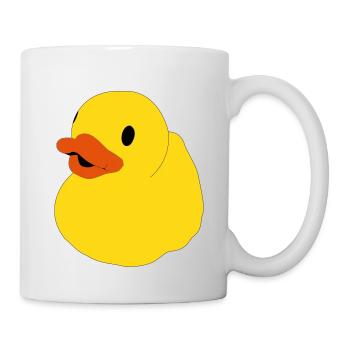 Ente, Quietscheente, Badeente, Popart Ente - Mug - white - Right