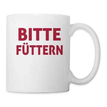 Bitte Füttern - Tasse - Weiß - Rechts