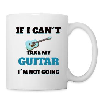 Si I Can’t Take My Guitar - Mug blanc - blanc - Droite
