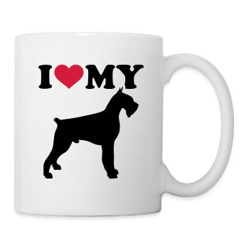 Riesenschnauzer - Tasse - Weiß - Rechts