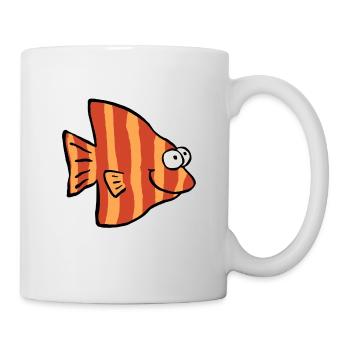 Streifenfisch - Tasse - Weiß - Rechts