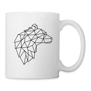 Bär Geometrie Baer Natur Wald Geschenk Idee - Tasse - Weiß - Rechts