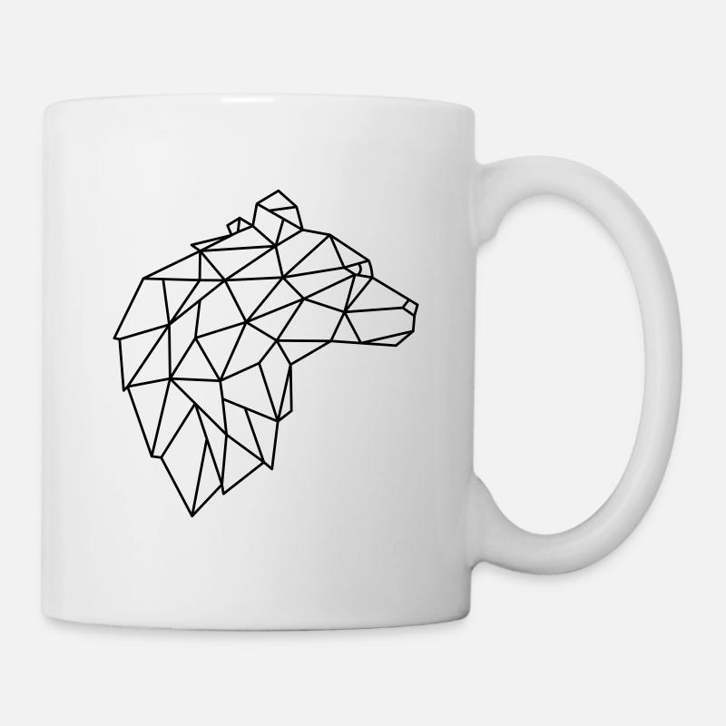 Bär Geometrie Baer Natur Wald Geschenk Idee - Tasse - Weiß