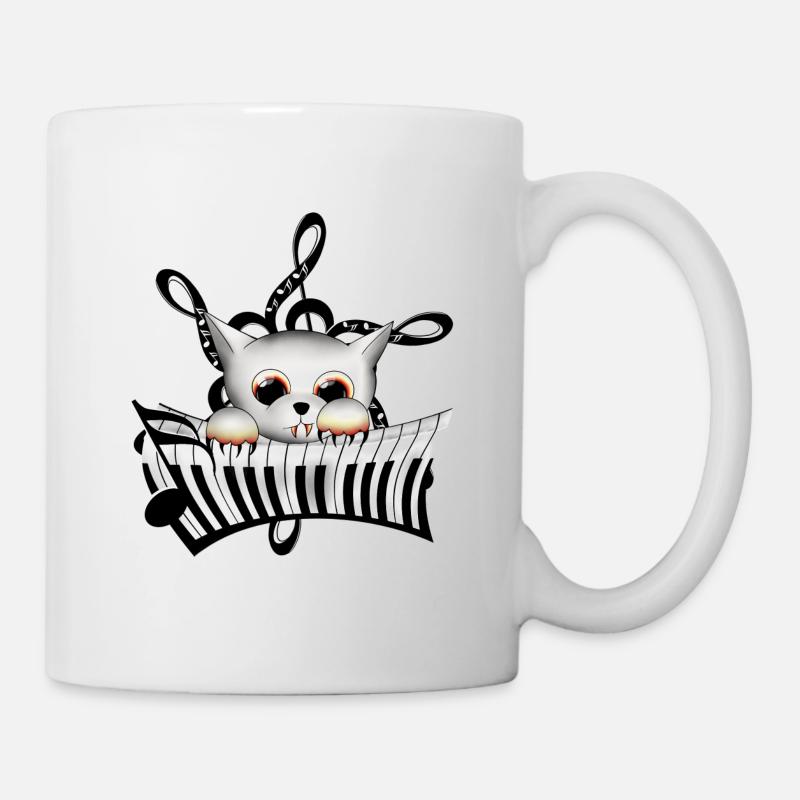 Musique de chat - Mug blanc - blanc
