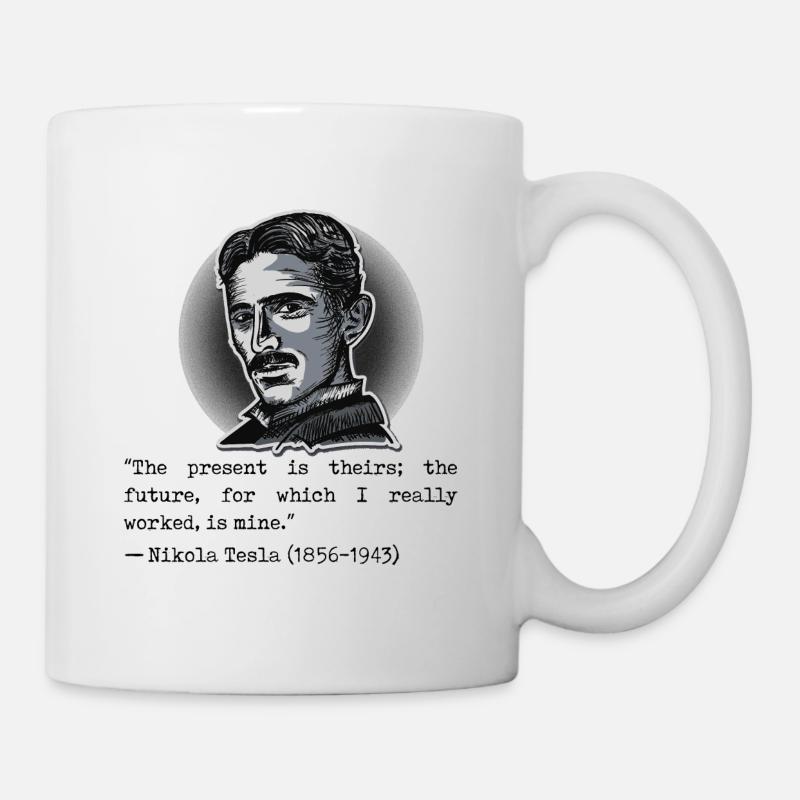 07 Citation Nikola Tesla présente sa future mine - Mug blanc - blanc