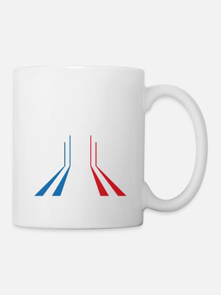 Avion de chasse - military fighter jet - Mug blanc - blanc