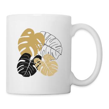 Monstera quitte le dessin au trait - Mug blanc - blanc - Droite