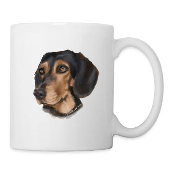 Tyrolean Bracke Hunting Dog Running Dog Aura - Mug - white - Right