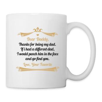 Cher papa Merci d’être mon père - Mug blanc - blanc - Droite