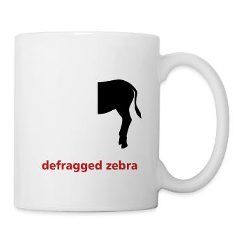Defragged zebra informatique programmation cadeau - Mug blanc - blanc - Droite