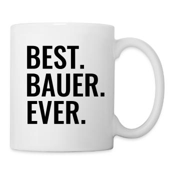 Bester Bauer Landwirt Geschenkidee lustig - Tasse - Weiß - Rechts
