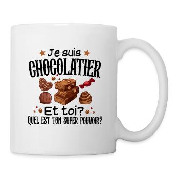 Chocolatier Chocolat Métier Noël Gourmand Humour - Mug blanc - blanc - Droite