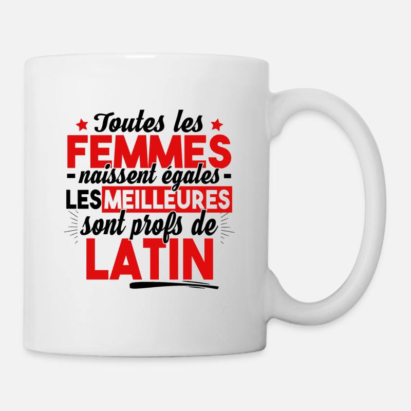 Prof Professeur Latin Métier Citations Noël - Mug blanc - blanc