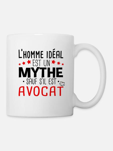 Avocat Homme Humour Cadeau Métier Mythe Tribunal - Mug blanc - blanc