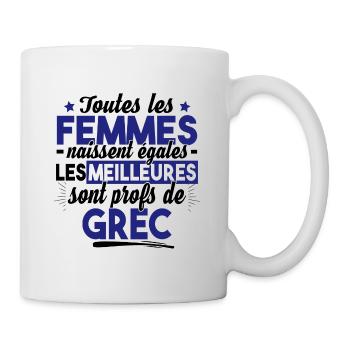 Prof Professeur Grec Métier Grèce Cadeau Noël - Mug blanc - blanc - Droite