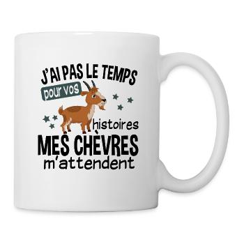Chèvres Berger Paysan Animal Cadeau Humour - Mug blanc - blanc - Droite